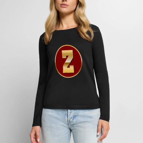 Letter Z – Capital Varsity Alphabet Monogram - Women's Premium Slim Fit Long Sleeve T-Shirt