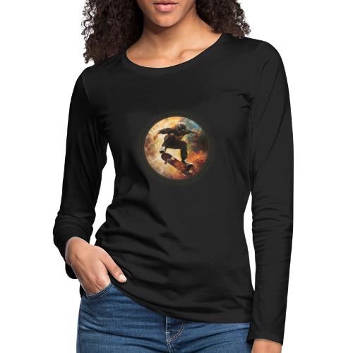 Skateboarding Flow - Women's Premium Slim Fit Long Sleeve T-Shirt