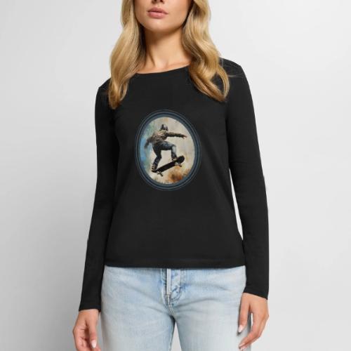 Skateboarding Energy - Women's Premium Slim Fit Long Sleeve T-Shirt