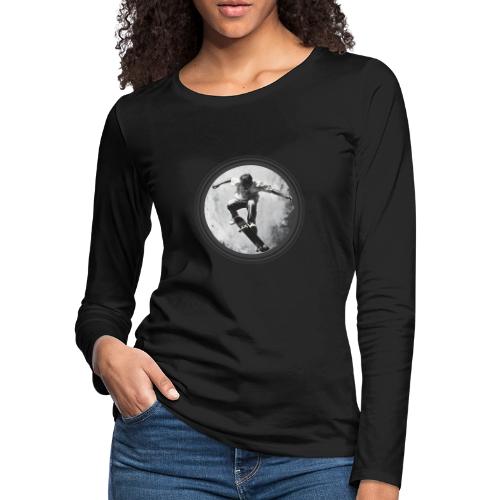 Skateboarding Vibes Only - Women's Premium Slim Fit Long Sleeve T-Shirt