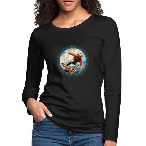 Skateboarding Fuel - Women's Premium Slim Fit Long Sleeve T-Shirt