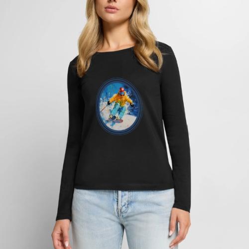 Born for Skiing - Women's Premium Slim Fit Long Sleeve T-Shirt