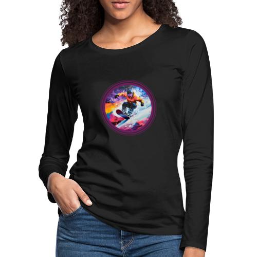 Snowboarding Spirit - Women's Premium Slim Fit Long Sleeve T-Shirt