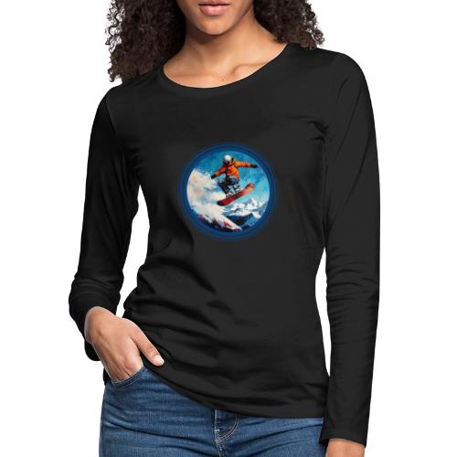 Snowboarding Vibes - Women's Premium Slim Fit Long Sleeve T-Shirt