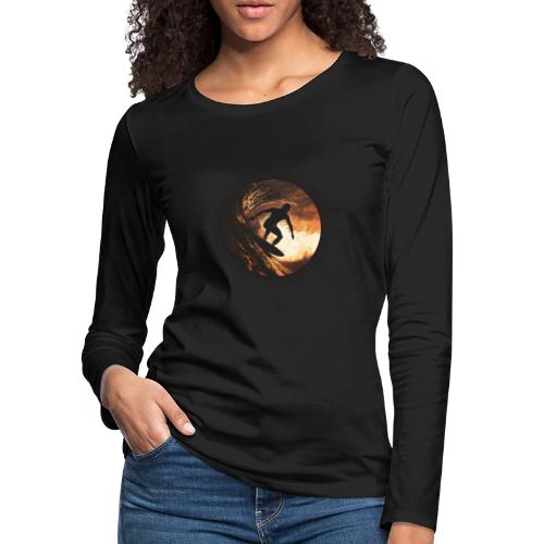 Surfing Spirit - Women's Premium Slim Fit Long Sleeve T-Shirt