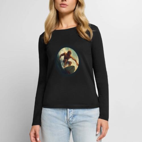 Surfing Rush - Women's Premium Slim Fit Long Sleeve T-Shirt