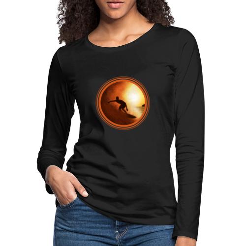 Surfing Vibes - Women's Premium Slim Fit Long Sleeve T-Shirt