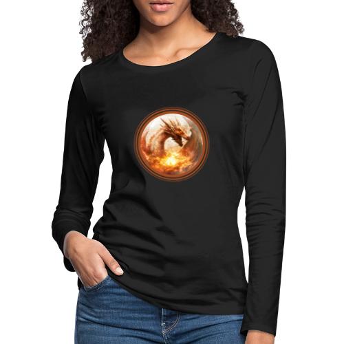 Dragon's Wrath - Women's Premium Slim Fit Long Sleeve T-Shirt