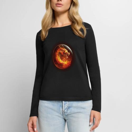 Shadow Dragon Rise - Women's Premium Slim Fit Long Sleeve T-Shirt