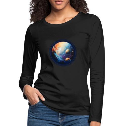 Nebula of Planets - Women's Premium Slim Fit Long Sleeve T-Shirt