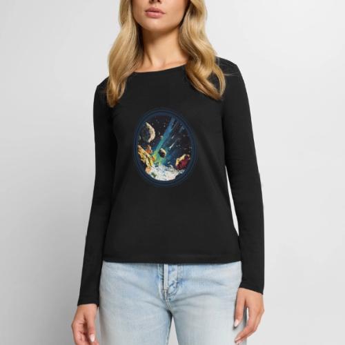 Celestial Collision - Women's Premium Slim Fit Long Sleeve T-Shirt