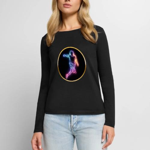 Soccer: Neon Goal Fusion - Women's Premium Slim Fit Long Sleeve T-Shirt