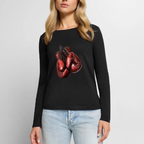 Legacy Boxing Gloves - Women's Premium Slim Fit Long Sleeve T-Shirt