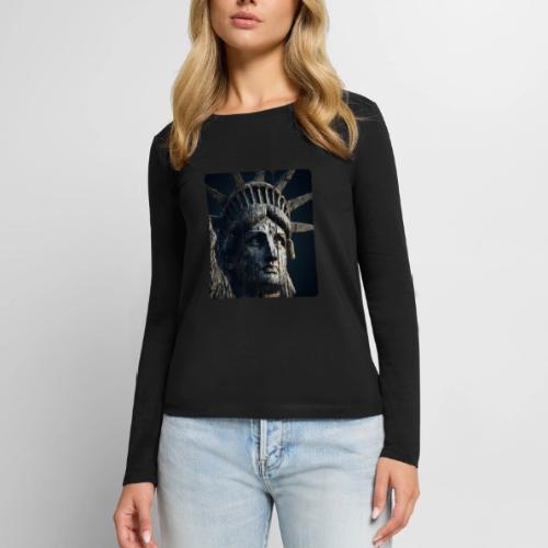 USA: Liberty in Shadows - Women's Premium Slim Fit Long Sleeve T-Shirt