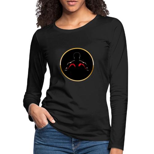Boxing: Gold Core Muscle - Women's Premium Slim Fit Long Sleeve T-Shirt