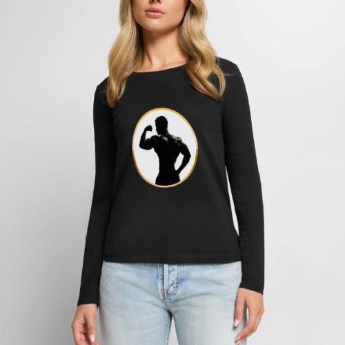 Bodybuilder: Classic Flex Emblem - Women's Premium Slim Fit Long Sleeve T-Shirt