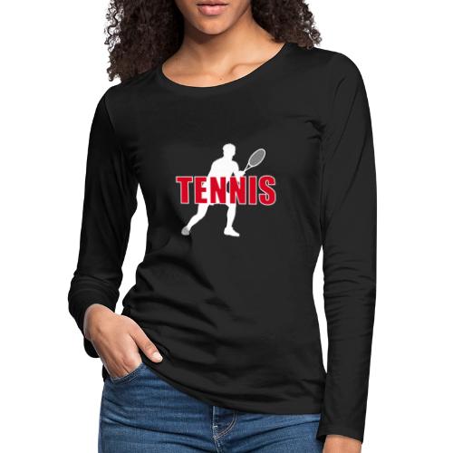 Red Court Tennis - Women's Premium Slim Fit Long Sleeve T-Shirt