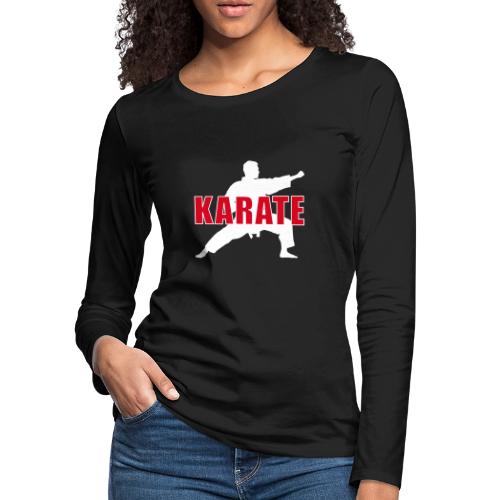 Karate Focus - Women's Premium Slim Fit Long Sleeve T-Shirt
