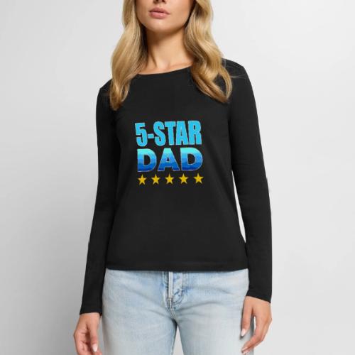 Five Stars Dad - Women's Premium Slim Fit Long Sleeve T-Shirt