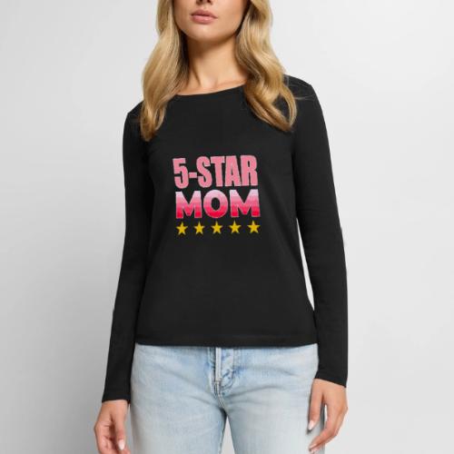 Five Stars Mom - Women's Premium Slim Fit Long Sleeve T-Shirt