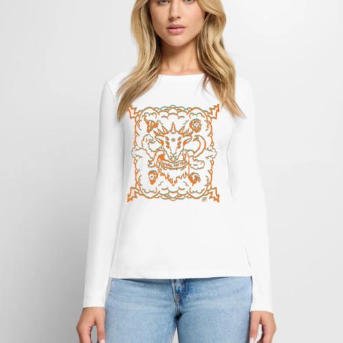 Revelation Lamb Orange - Women's Premium Slim Fit Long Sleeve T-Shirt