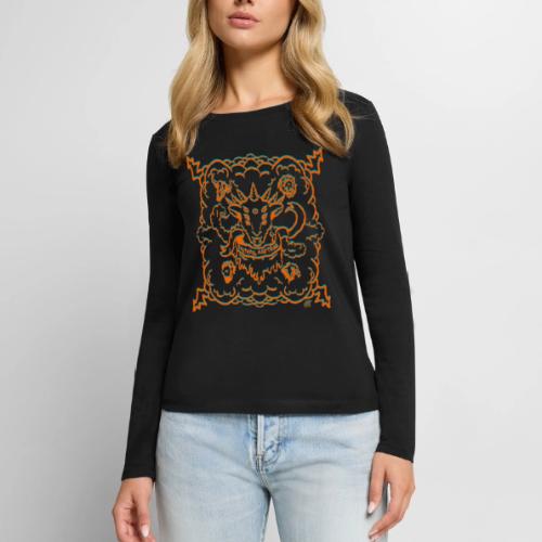 Revelation Lamb Orange - Women's Premium Slim Fit Long Sleeve T-Shirt