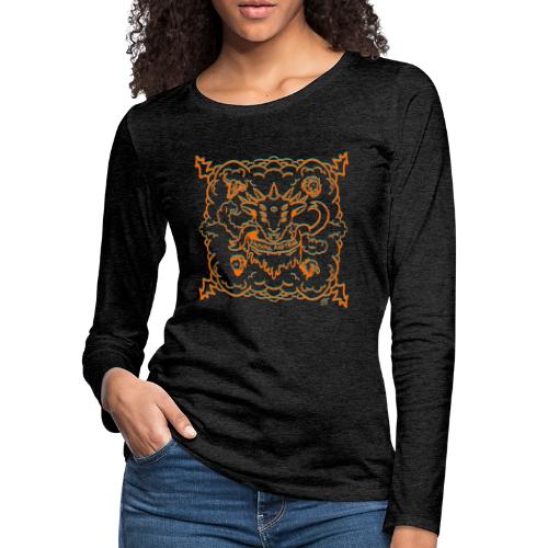 Revelation Lamb Orange - Women's Premium Slim Fit Long Sleeve T-Shirt