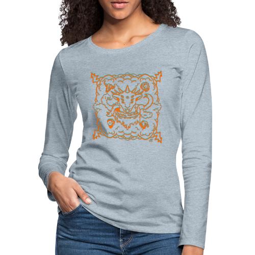 Revelation Lamb Orange - Women's Premium Slim Fit Long Sleeve T-Shirt