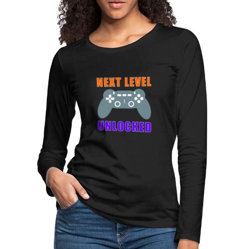 Next Level Unlocked Gamer Design - Women's Premium Slim Fit Long Sleeve T-Shirt