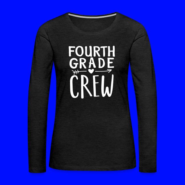Fourth Grade Crew Heart Teacher T-Shirt