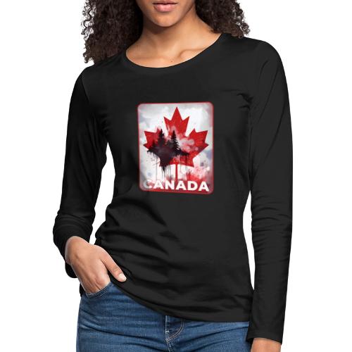 Canada's Maple Leaf Pride - Women's Premium Slim Fit Long Sleeve T-Shirt