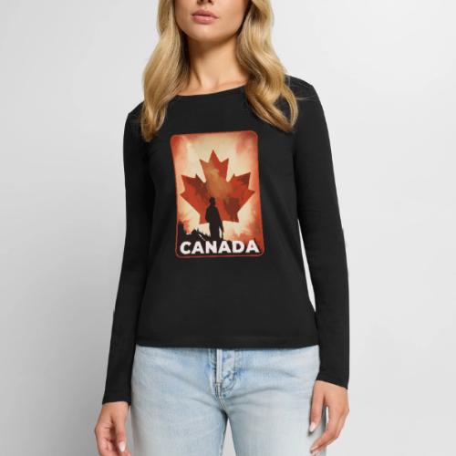 Canada Stands Tall - Women's Premium Slim Fit Long Sleeve T-Shirt