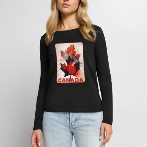 Canada Inked Leaf - Women's Premium Slim Fit Long Sleeve T-Shirt