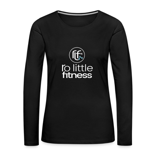 Ro Little Fitness - outline logo - Women's Premium Slim Fit Long Sleeve T-Shirt