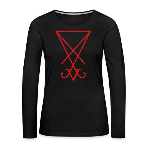 Lucifer Sigil - Women's Premium Slim Fit Long Sleeve T-Shirt