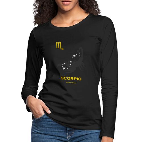 Scorpio zodiac astrology horoscope - Women's Premium Slim Fit Long Sleeve T-Shirt