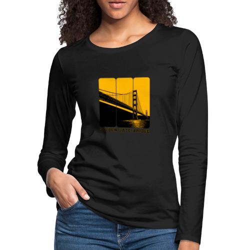 Golden Gate Bold Icon - Women's Premium Slim Fit Long Sleeve T-Shirt