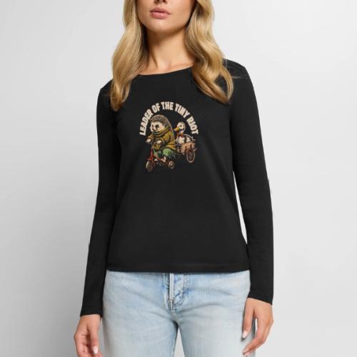 Leader of the Tiny Riot Design - Women's Premium Slim Fit Long Sleeve T-Shirt
