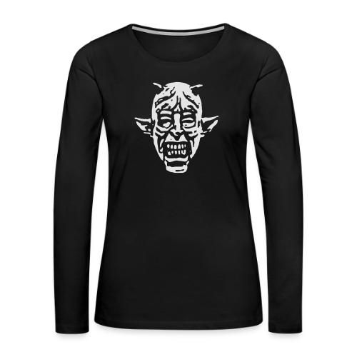 Devil Face - Women's Premium Slim Fit Long Sleeve T-Shirt