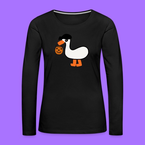 Emo Goose (Halloween 2021) - Women's Premium Slim Fit Long Sleeve T-Shirt