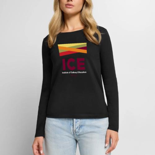 ICE Logo - White Font - Women's Premium Slim Fit Long Sleeve T-Shirt