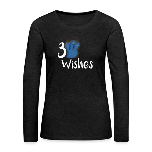 3 Wishes Abstract Design. - Women's Premium Slim Fit Long Sleeve T-Shirt