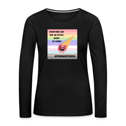 Scoop of Pride - Women's Premium Slim Fit Long Sleeve T-Shirt