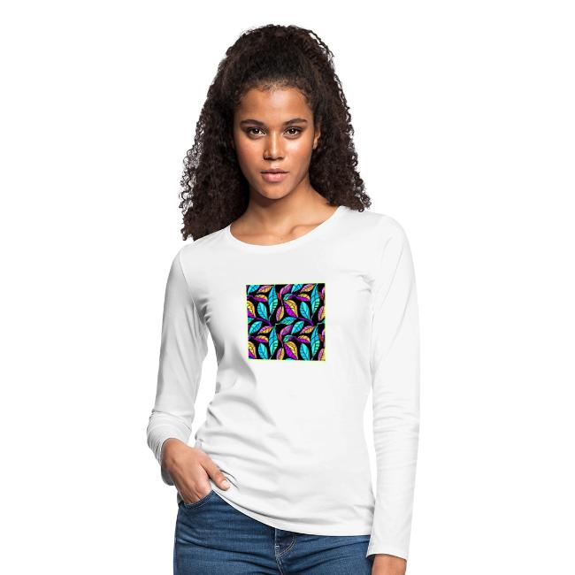 Stained Glass Leaves Design