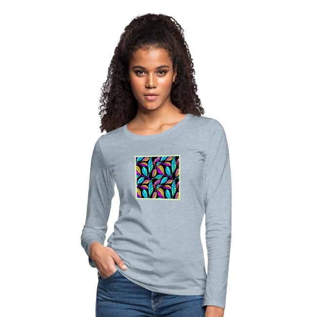 Stained Glass Leaves Design