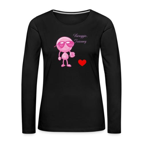 Smoon City_Viareggio Tuscany Pink - Women's Premium Slim Fit Long Sleeve T-Shirt