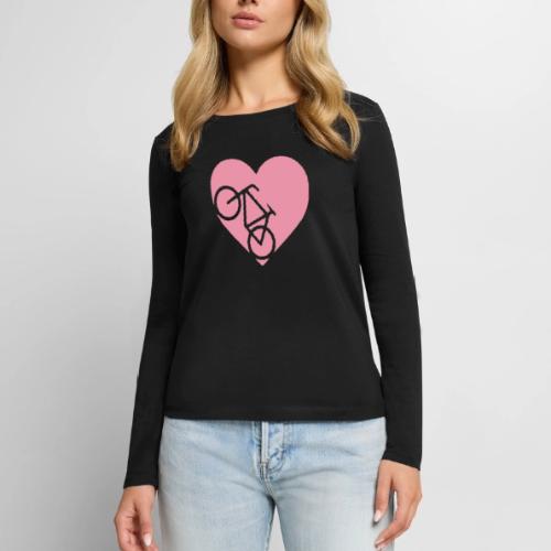 heart_bicycle_cutout - Women's Premium Slim Fit Long Sleeve T-Shirt