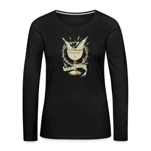 Frosted Chalice Covenant T-Shirt - Women's Premium Slim Fit Long Sleeve T-Shirt