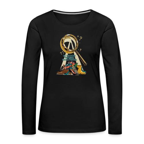 Lost Item Locator T Shirt, Professional Finder Mug - Women's Premium Slim Fit Long Sleeve T-Shirt