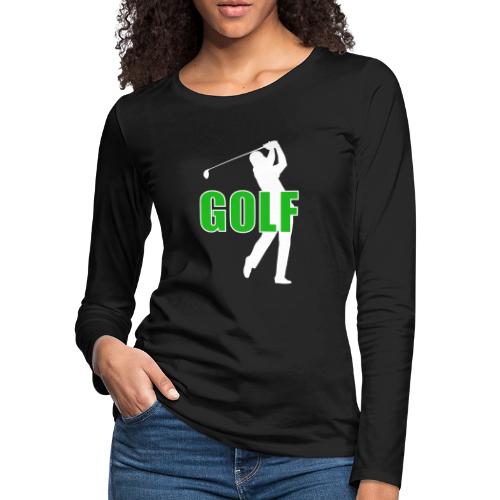 Golf: Classic Golf Motion - Women's Premium Slim Fit Long Sleeve T-Shirt